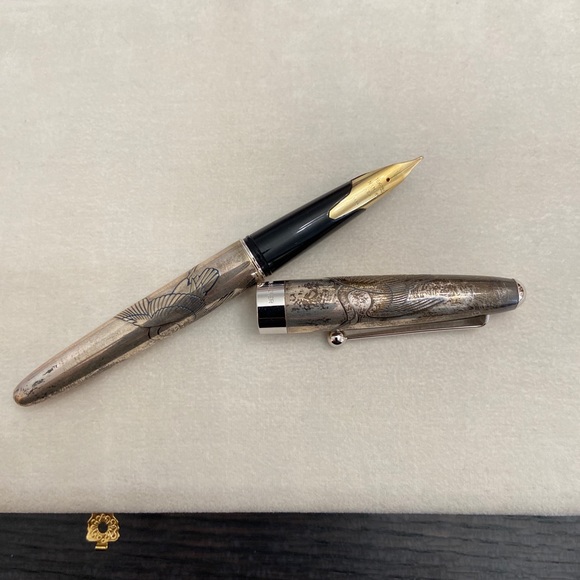 Pilot Namiki Yukari Sterling Silver Fountain Pen - Picture 4 of 12